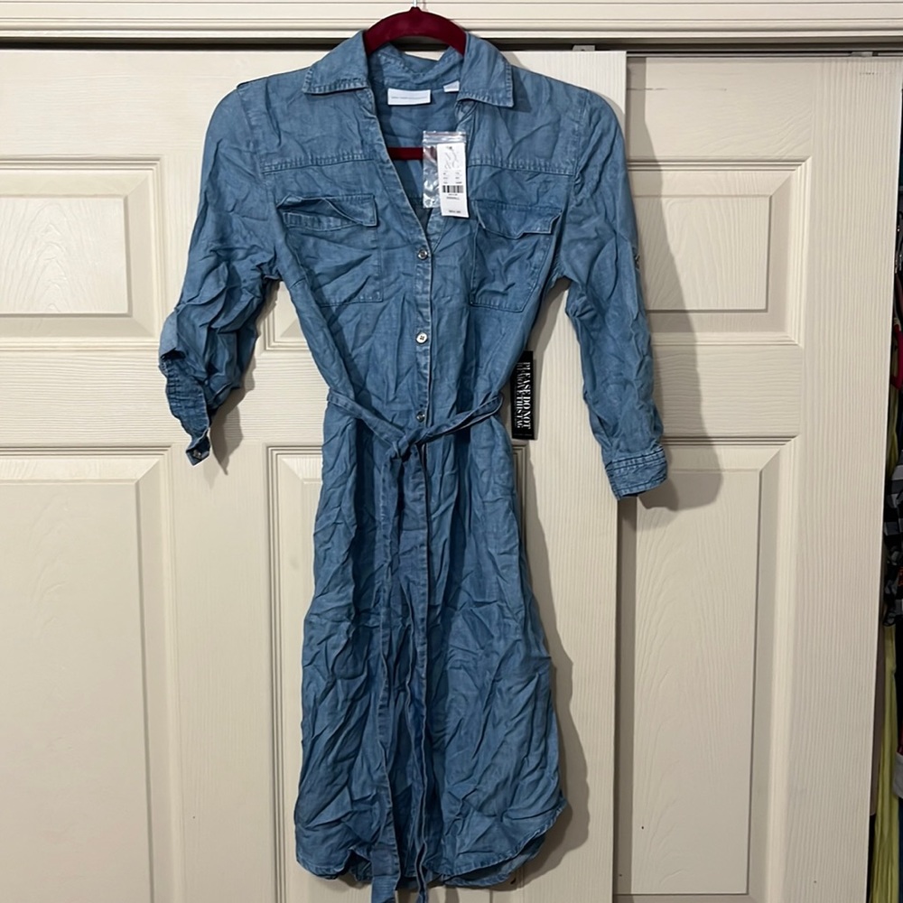 NY&C Long-Sleeve Denim Dress.  Size-XS.  New with Tags.